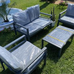 Brand New Patio Set Aluminum Frame 4 Pieces