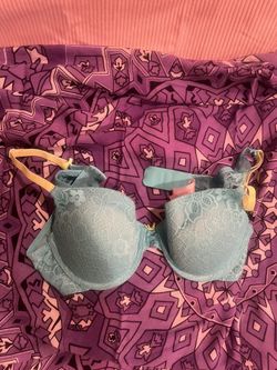 Women’s blue padded bra 