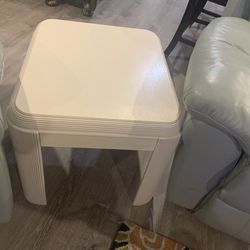Two (2) Off-White End & Side Tables