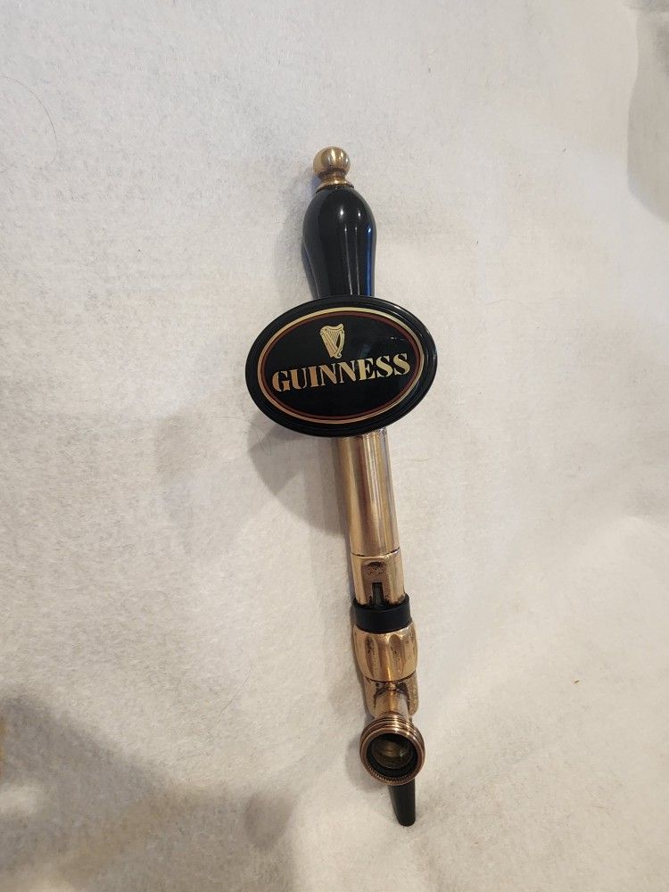 VINTAGE BRASS GUINNESS BEER TAP KEG HANDLE & ASSEMBLY HTF 13.5" TALL