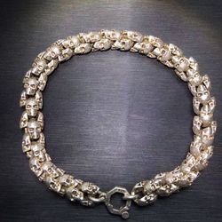Handcrafted, silver-plated bracelet