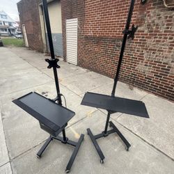 Portable computer Desktop (cow)Computer On Wheels With Tv Mounting 