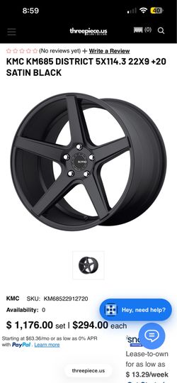 KMC 5 SPOKE 5x114 RIMS (2)