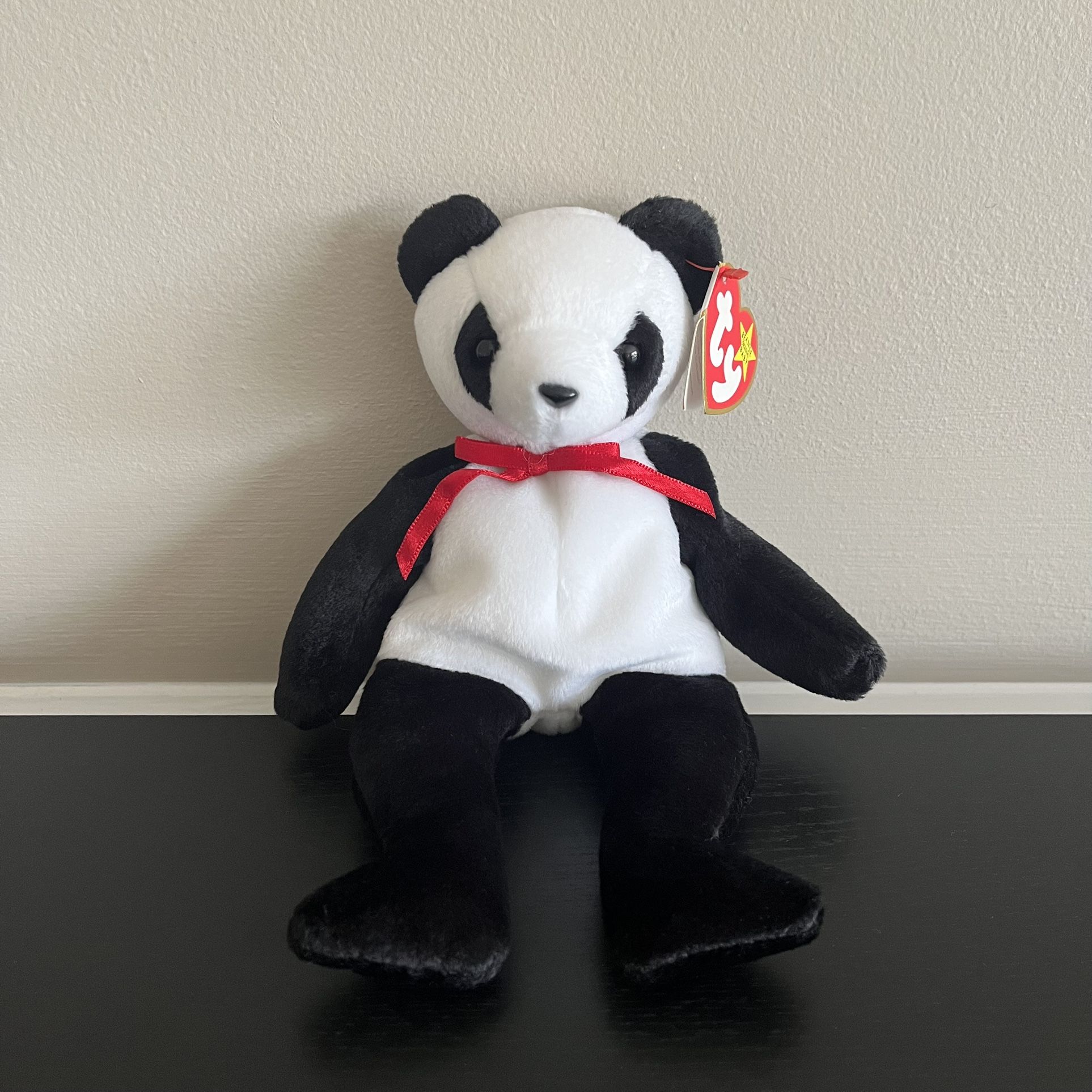 TY Beanie Baby Fortune Panda Bear Plush Stuffed Animal 8 Inch