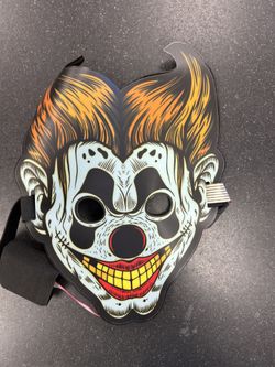 Halloween LED Neon Light Soft Face Mask Yellow