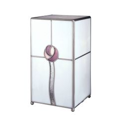 NEW Dale Tiffany 14” Silver & Pink Contemporary Crystal Accent Table Lamp
