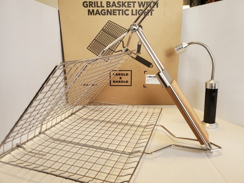 BBQ Grill Basket with Magnetic Light