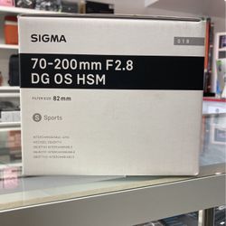 Sigma 70-200mm F2.8 For Canon