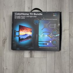 TV Mount With LED Strip and HDMI Cable