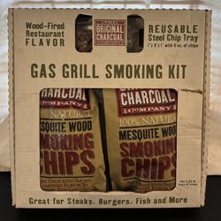 Gas Grill Smoking Kit Mesquite & Hickory Flavor "The Original Charcoal Company"