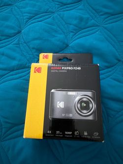 KODAK PIXPRO FZ45 16MP Compact Digital Camera, 4X Optical Zoom, AA, Black