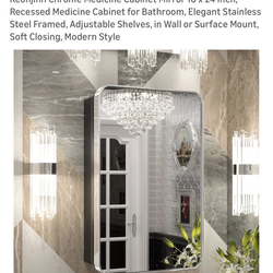 Brand new bathroom chrome cabinet