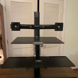 Dual Monitor Standing Desk Converter, Ergotron WorkFit-S