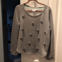 Embellished  Sweatshirt Fr Anthropology .Size https://offerup.com/redirect/?o=TC5OZXc=