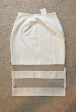 Ivory white pencil skirt small