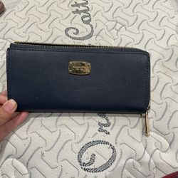 Mk Long Blue Wallet 