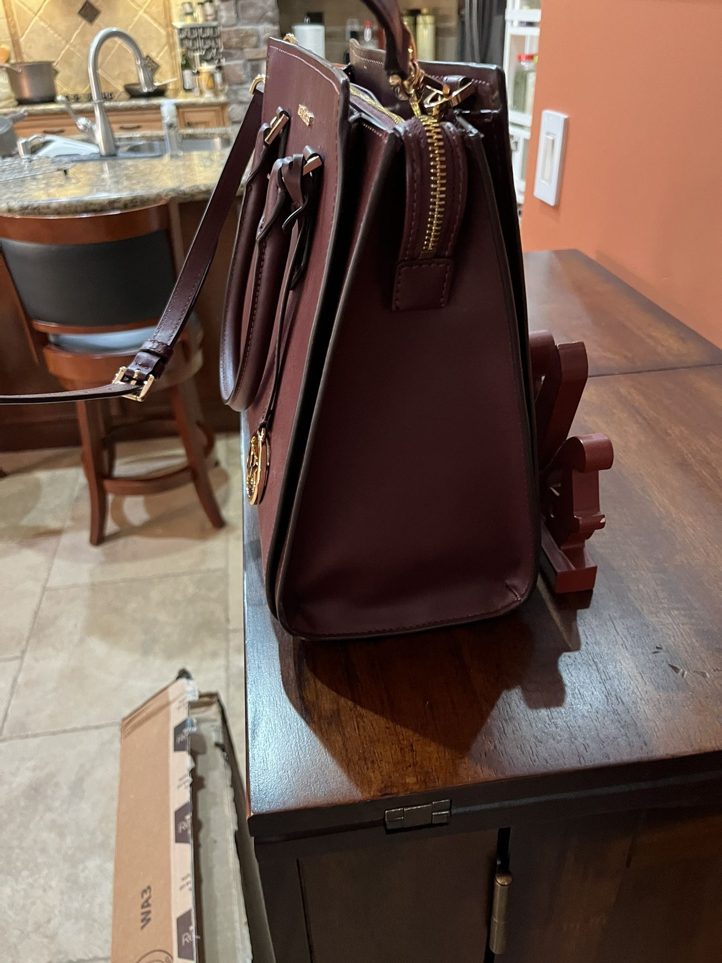 Michael Kors Beautiful Burgundy Purse Briefcases