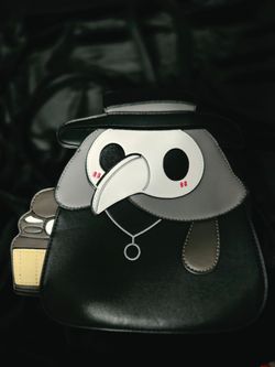 Squishable Mini Plague Doctor Backpack vegan leather, adjustable shoulder straps