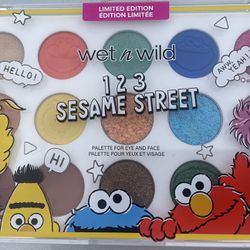 Wet n Wild 1 2 3 Sesame Street Palette For Eyes & Face Limited Edition 15 Shades