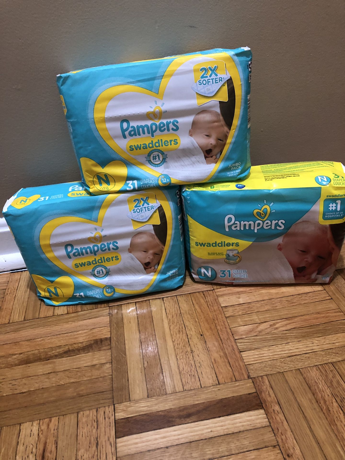 93 Newborn Size Diapers for $20