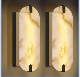 Natural Marble Wall Light Set of Two