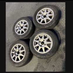 4 — 185/60r14  4x4.5 4x114.3 Stock Nissan Sentra Honda Accord Versa Lancer  Enkei Wheels Rims Tires!!!!