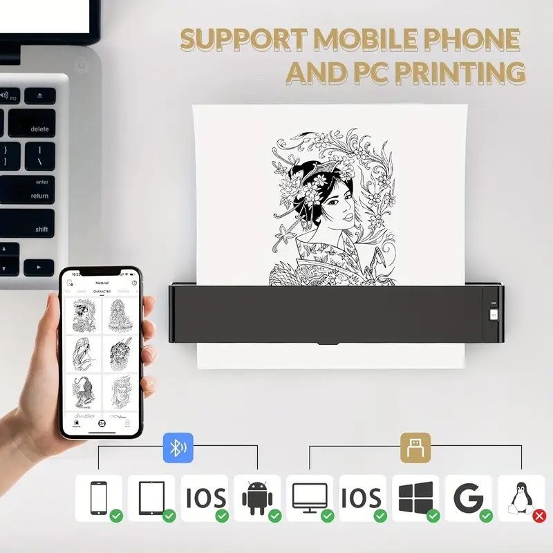 Portable Wireless Tattoo Printer