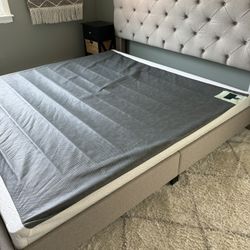 King Bed Frame With box and mattresses 