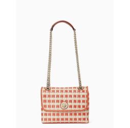 Kate spade natalia straw small flap crossbody