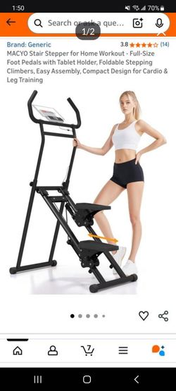 MACYO Foldable Stair Stepper with Tablet Holder