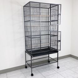 $160 (New) X-Large 69” bird cage for mid-sized parrots cockatiels conures parakeets lovebirds budgie, 31x19x69” 