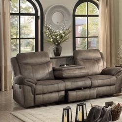 Brand New Reclining Sofa With USB