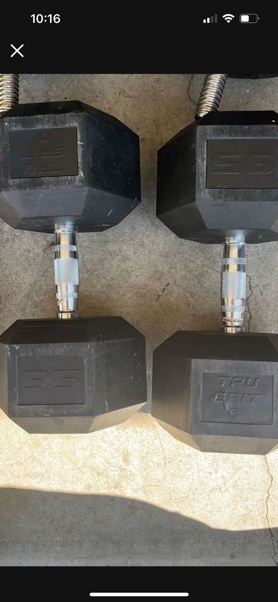 BLACK FRIDAY SALE Dumbbells 95lbspair 