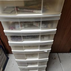 Rolling Cabinet And Contents