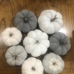 Set of 8 Cute Handmade Pumpkins