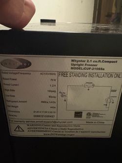 Whynter 2.1 cu ft MINIFRIDGE