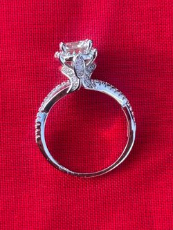 Moissanite Sterling silver ring