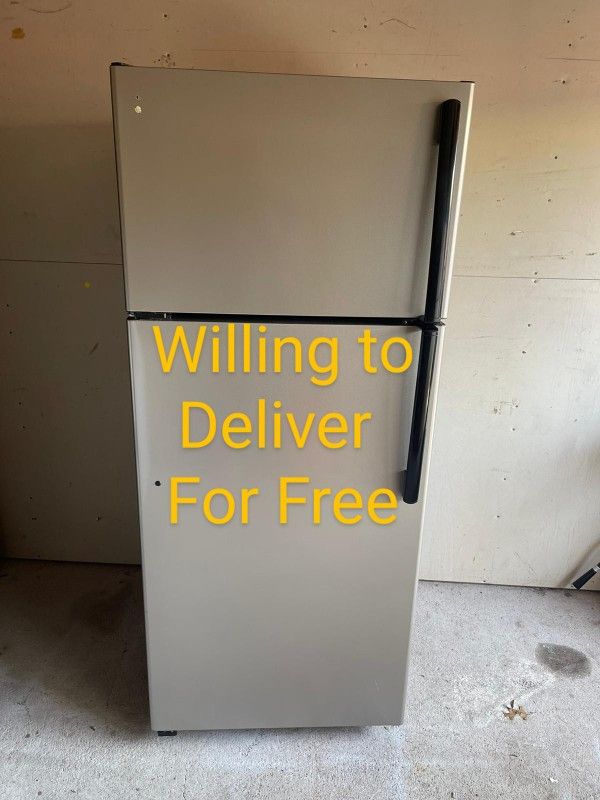 Free Delivery (GE Top Freezer  Refrigerator 18 Cuft (Dimensions:28" W 28" D 67" H