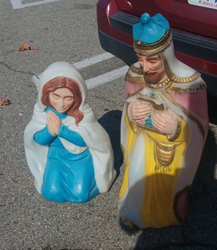 Christmas Light Up Blow Mold Yard Decorations