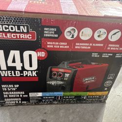 Weld-Pak 140 Amp MIG and Flux-Core Wire Feed Welder, 115V, Aluminum Welder with Spool Gun sold separately