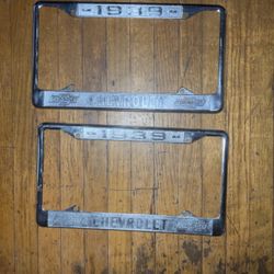 1939 Original License Plate Holders