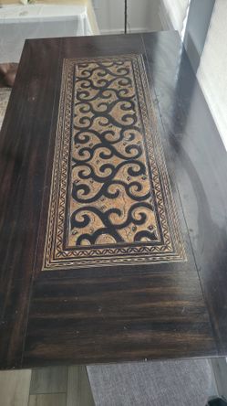 Antique Dinning Table With 6 Chairs Table