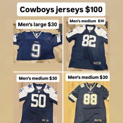 NFL Jerseys Sizes Mens Mediums Large Cowboys 