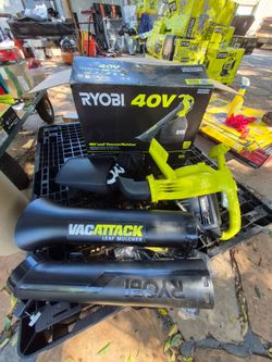 RYOBI 40V Vac Attack Cordless Battery Leaf Vacuum/Mulcher (Tool Only)