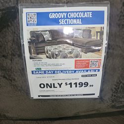 Groovy Choclate 2pc. Sectional 