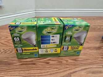 EarthBulb 65W R30 Dimmable Flood Light Bulbs - Set of 3