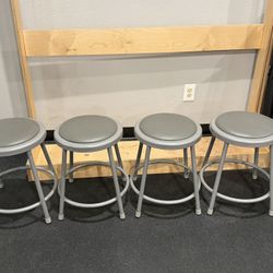 4 Heavy Duty Padded Stools – Great Shape