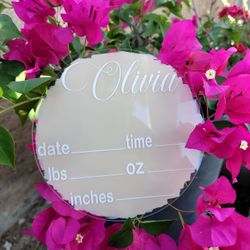 6" Baby Announcement