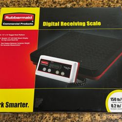 RUBBERMAID Digital Receiving Scale    ✔️ 12” x 12” Rugged Steel Platform 