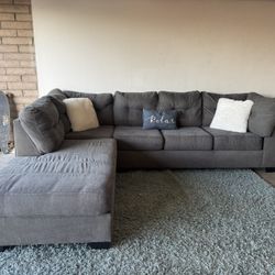 Gray Sectional Sofa Couch Sala 